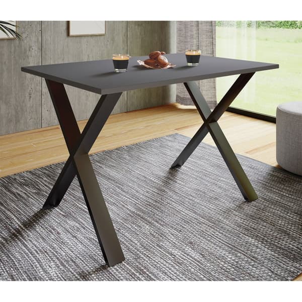 XonaX spisebord 80x50 antracit, sort.