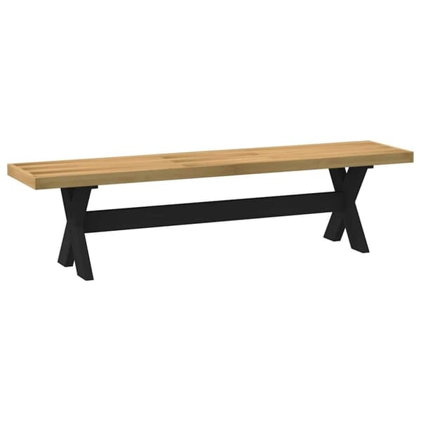vidaXL Spisebenk NOAIN X-formede ben 180x40x45 cm heltre furu