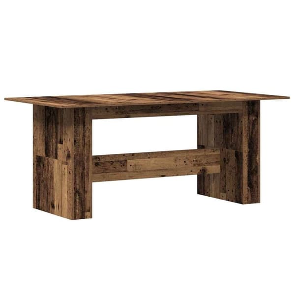 vidaXL spisebord 180 x 90 x 76 cm spånplade antikt træ