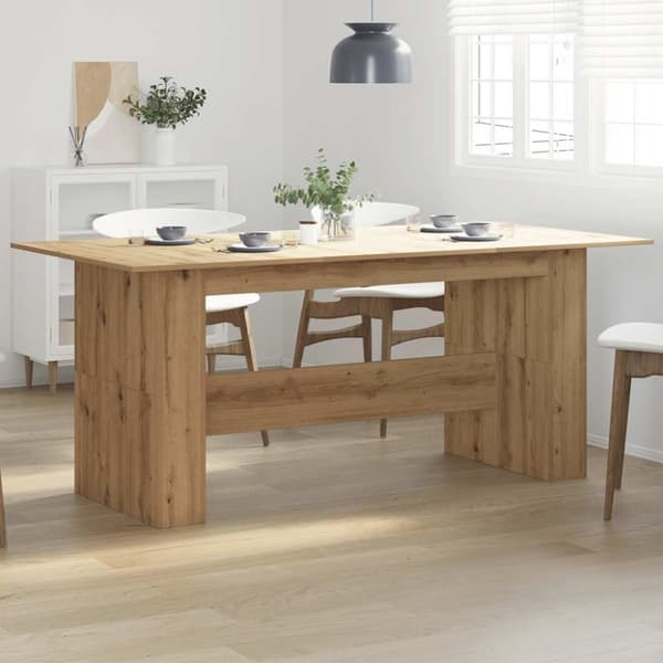 vidaXL Spisebord artisan eg 180x90x76 cm konstrueret træ