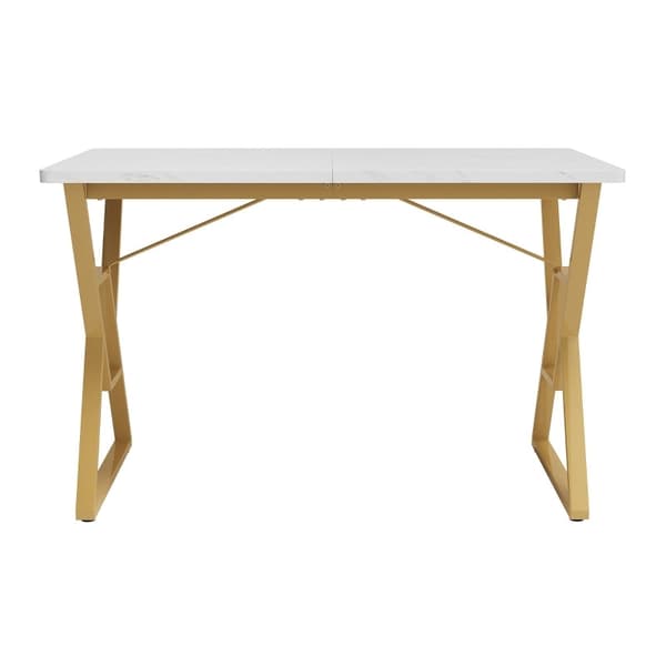 Rootz Modern Spisebord - Marmorbordplade - Stilfuldt spisebord - Nem montering - 119 cm x 70 cm x 75 cm