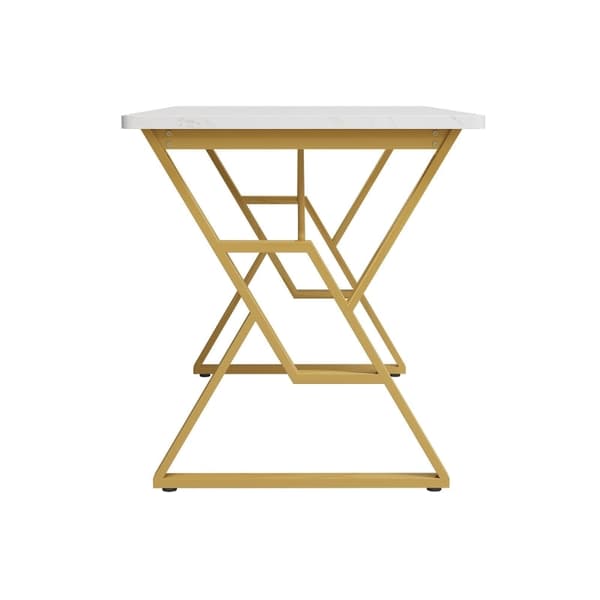 Rootz Modern Spisebord - Marmorbordplade - Stilfuldt spisebord - Nem montering - 119 cm x 70 cm x 75 cm