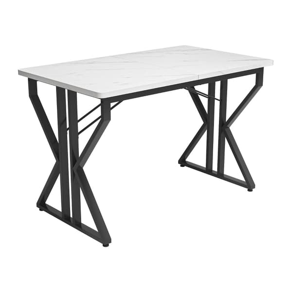 Rootz Elegant ruokapöytä - Marmoroitu pöytä - Moderni ruokapöytä - Kestävä MDF ja metalli - 119L x 70W x 75K cm