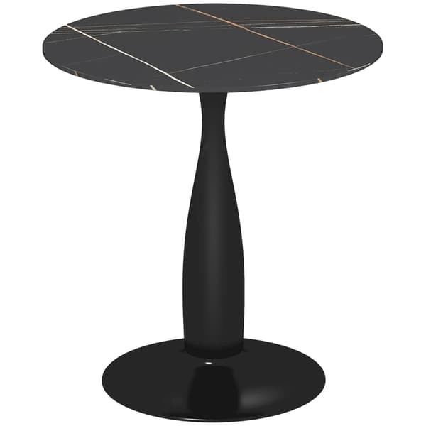 Rootz Matsalsbord - Köksbord - Matbord - Elegant stil - Ø70cm x 74cm - Melaminbelagd MDF - Pulverlackerad stålstomme