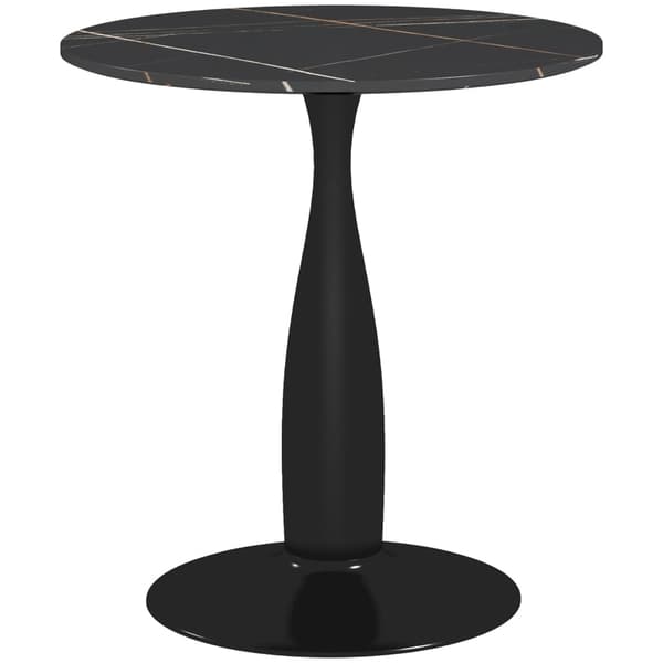 Rootz Matsalsbord - Köksbord - Matbord - Elegant stil - Ø70cm x 74cm - Melaminbelagd MDF - Pulverlackerad stålstomme