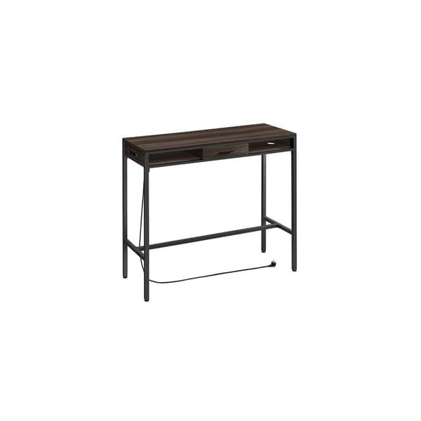 Barbord med lådan 40 x 120 x 104,6 cm aska brun