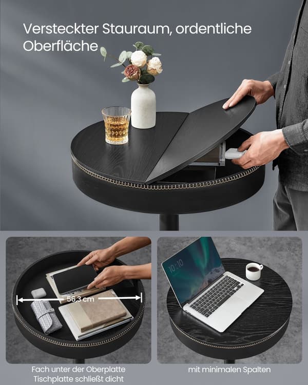 Ekho Collection - Bart Table Höjd justerbar ebenholts svart - black svart