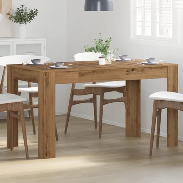 vidaXL Ruokapöytä käsityöläinen tammi 140x74,5x76 cm lastulevy