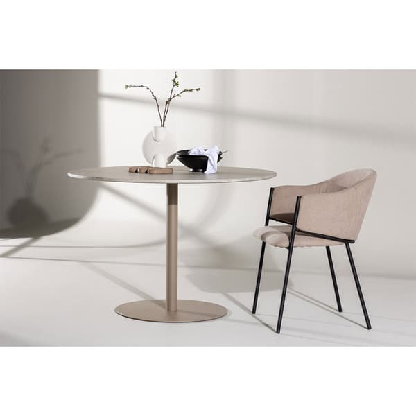 Lycke spisebord Ø110cm beige.