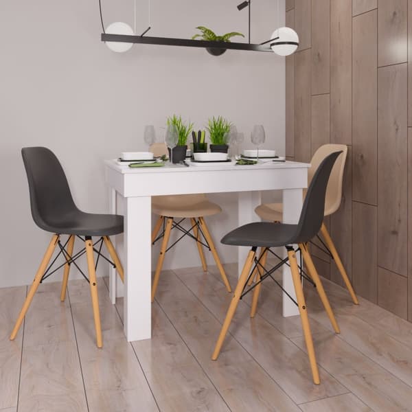 Litet köksbord för matsalen, 90x60cm, vitt