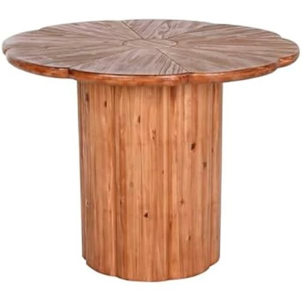 Matsalsbord - HOME ESPRIT - 100 x 100 cm - Massivt trä - Flerfärgat - DIY montering