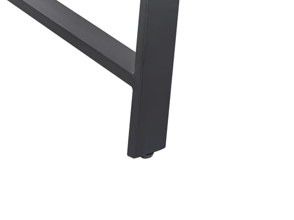 Matbord Mörk Furu MDF 160 x 80 cm Svart Metall Stabila Ben Matsal Vardagsrum Industriell Stil