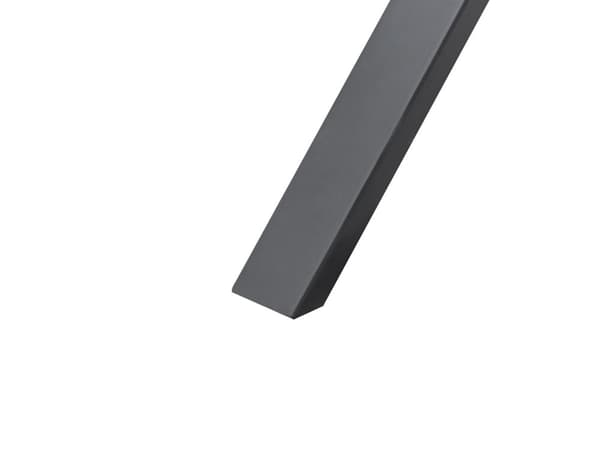 Matbord Mörk Furu MDF 160 x 90 cm Svart Metall Stabila Ben Matrum Vardagsrum Industriell Stil