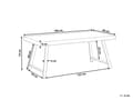 Miniatyrbilde 3 av 7: Spisebord i Mørk Furu MDF 180 x 90 cm Svart Metall Stabile Ben Spisestue Stue Industriell Stil