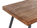 Miniatyrbilde 5 av 7: Spisebord i Mørk Furu MDF 180 x 90 cm Svart Metall Stabile Ben Spisestue Stue Industriell Stil