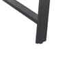 Miniatyrbilde 6 av 7: Spisebord i Mørk Furu MDF 180 x 90 cm Svart Metall Stabile Ben Spisestue Stue Industriell Stil