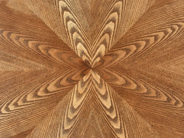Matbord Mörkt Trä Grå MDF Metallben Korsade ⌀ 120 cm Runt 4-6 Personer Modernt