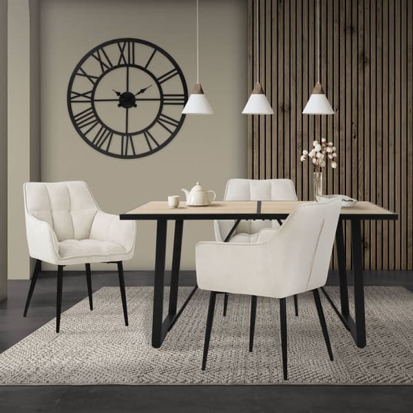 Matbord 140x70 cm med svart underrede för 4-6 personer ML design