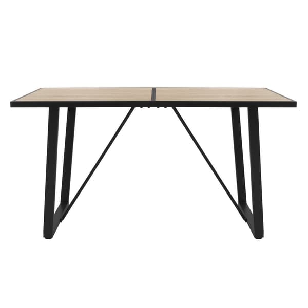 Spisebord 140x70 cm med sort stel til 4-6 personer ML-design