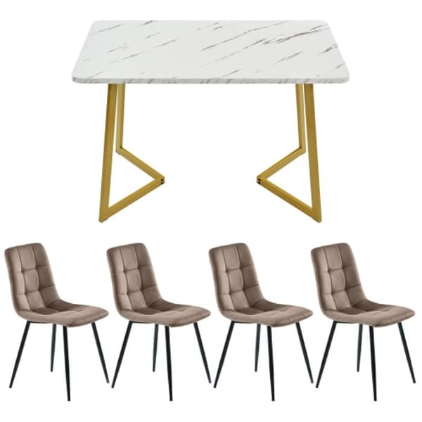 Matbordset, (Set, matbord 117×68cm med 4 stolar), rektangulärt matbord