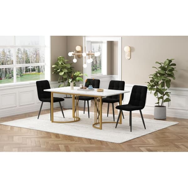 Matgrupp (5 delar), matbord med 4 stolar, köksbord 140 x 80 cm