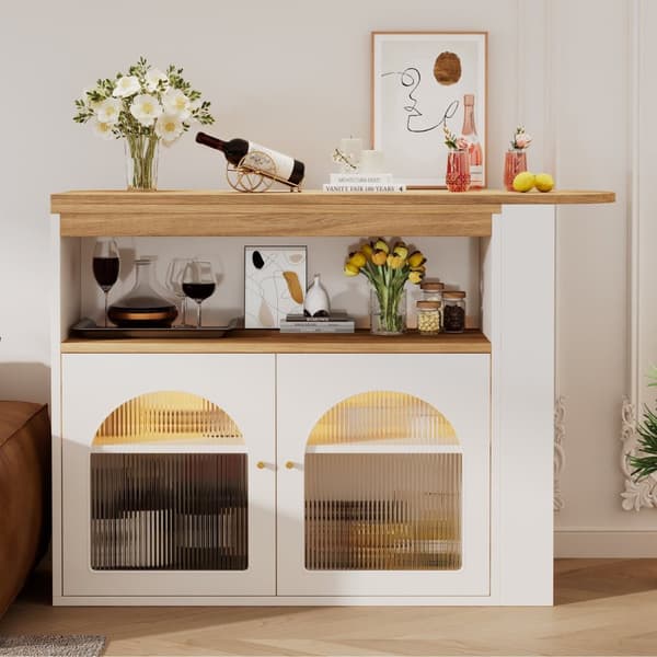 Rootz Extendable Bar Table - Roterande matbord - Spacebesparing Tabell - Lagringslösning - 138-193 × 39 × 105 cm