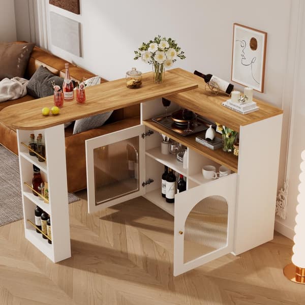 Rootz Extendable Bar Table - Roterande matbord - Spacebesparing Tabell - Lagringslösning - 138-193 × 39 × 105 cm