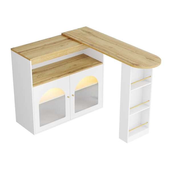 Rootz Extendable Bar Table - Roterande matbord - Spacebesparing Tabell - Lagringslösning - 138-193 × 39 × 105 cm