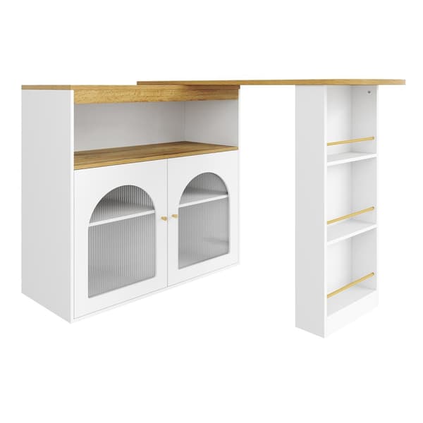 Rootz Extendable Bar Table - Roterande matbord - Spacebesparing Tabell - Lagringslösning - 138-193 × 39 × 105 cm