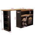 Miniatyrbild 3 av 10: Rootz utdragbar barbord - matbord - roterande bord - LED -lätta remsor - 138-193 × 39 × 105 cm - gott om lagringsutrymme