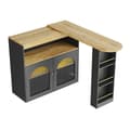 Miniatyrbild 7 av 10: Rootz utdragbar barbord - matbord - roterande bord - LED -lätta remsor - 138-193 × 39 × 105 cm - gott om lagringsutrymme