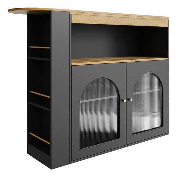 Rootz utdragbar barbord - matbord - roterande bord - LED -lätta remsor - 138-193 × 39 × 105 cm - gott om lagringsutrymme