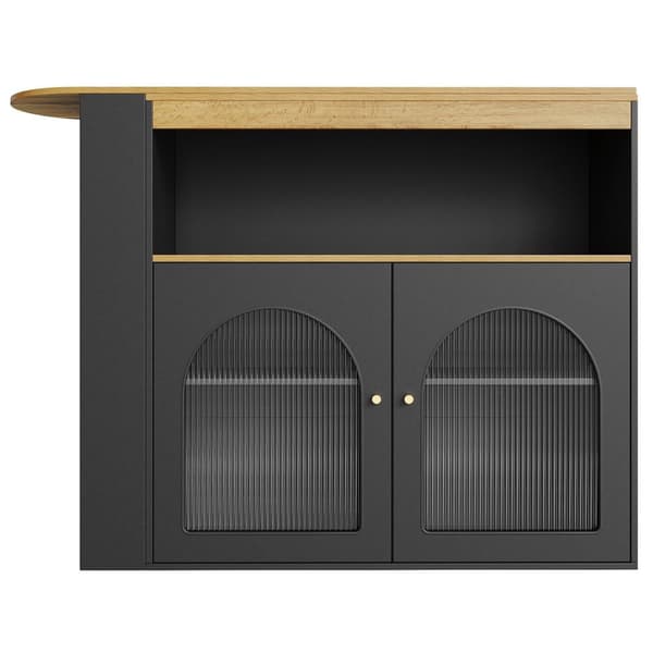 Rootz utdragbar barbord - matbord - roterande bord - LED -lätta remsor - 138-193 × 39 × 105 cm - gott om lagringsutrymme
