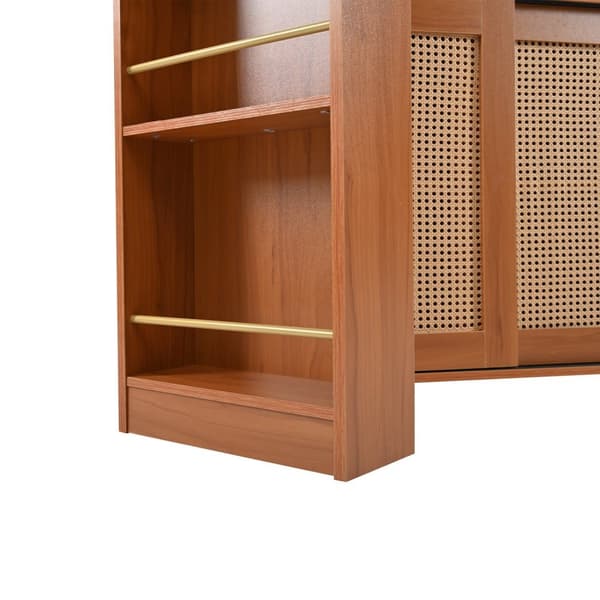 Rootz utdragbar stångbord - mångsidig tabell - multifunktionell tabell - justerbara hyllor - 138-193 × 39 × 104 cm