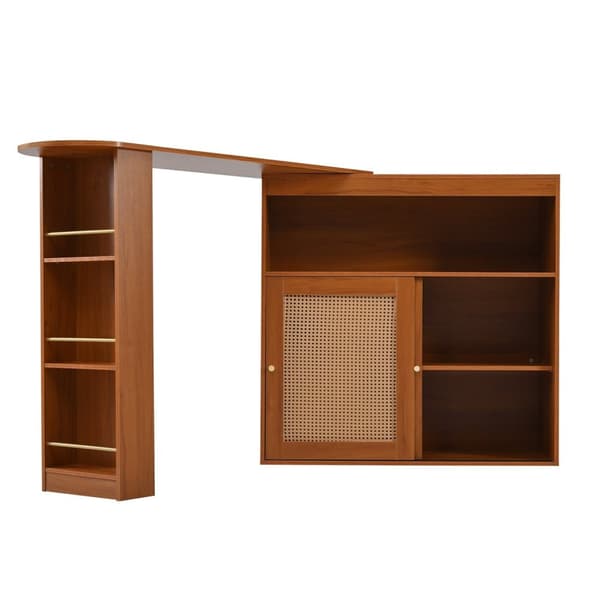 Rootz utdragbar stångbord - mångsidig tabell - multifunktionell tabell - justerbara hyllor - 138-193 × 39 × 104 cm
