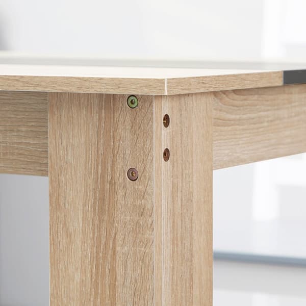 Rootz Dining Table - Modern Veneer Table - Elegant Natural Wood - Sits 4-6 - Anti -Slip - 120L X 69W X 75H CM