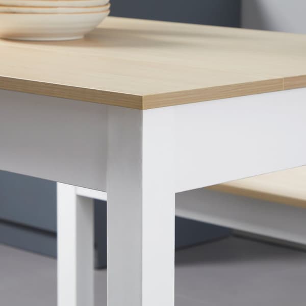 Rootzin 3 -osainen ruokasalipöytäsarja - Säädettävät penkit - Chastule -ruokailusarja - Avaruussäästö - 119 cm x 70cm x 75 cm