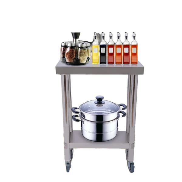 Rostfritt Stål Bord, Robust Konstruktion, Lätt att Rengöra,51 cm - 99 cm
