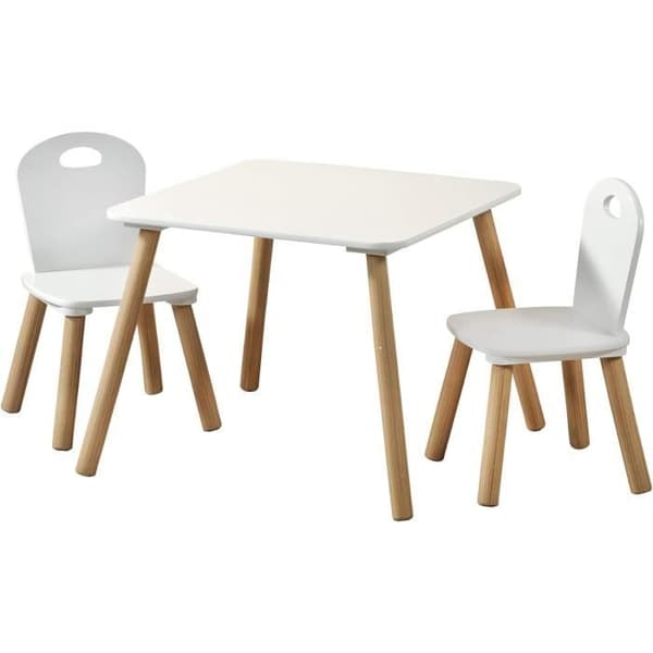 Kesper | Barnbord med 2 stolar, vit
