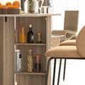 Miniatyrbillede 4 af 7: Rootz foldningsbord med hjul - Mobil spisebord - Sammenfoldelig skrivebord - Rumbesparende design - 140 x 80 x 74 cm