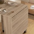 Miniatyrbillede 5 af 7: Rootz foldningsbord med hjul - Mobil spisebord - Sammenfoldelig skrivebord - Rumbesparende design - 140 x 80 x 74 cm