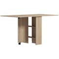 Miniatyrbillede 1 af 7: Rootz foldningsbord med hjul - Mobil spisebord - Sammenfoldelig skrivebord - Rumbesparende design - 140 x 80 x 74 cm