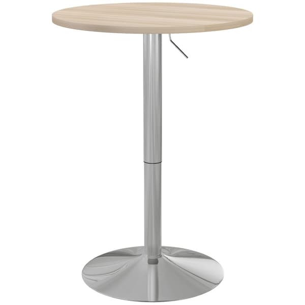 Rootz Round Bar Table - Högt köksbord - Justerbar höjdbord - Höjd justerbar 69-91 cm - 360 ° roterande - 60 cm x 60 cm x 69-91cm