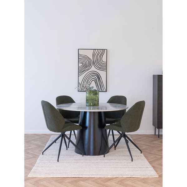 Brito spisebord Ø120 cm marmor dekor.