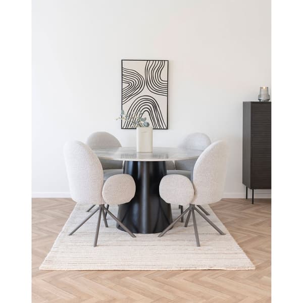 Brito spisebord Ø120 cm marmor dekor.