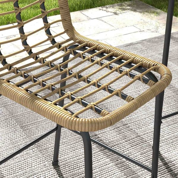 Rootz 3 -delt højt bordsæt - Bohemian Design - Bistro Set - Holdbar og stilfuld - 60x60x100cm Tabel - 47x61x100cm afføring - Metalfodstøtte