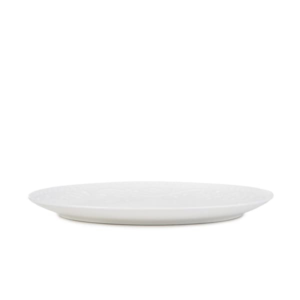 Fad | SYLIA | oval hvid med ornament | 18x24cm | 874722