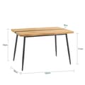 Miniatyrbild 4 av 8: Rootz multifunktionellt bord - matbord - soffbord - hållbar MDF & metall - 120 cm x 75 cm x 78 cm - Stylsk & stabil design