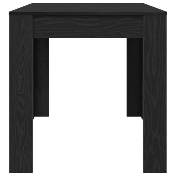vidaXL Spisebord Sort egetræ Træ Medium Holdbart Spisebord