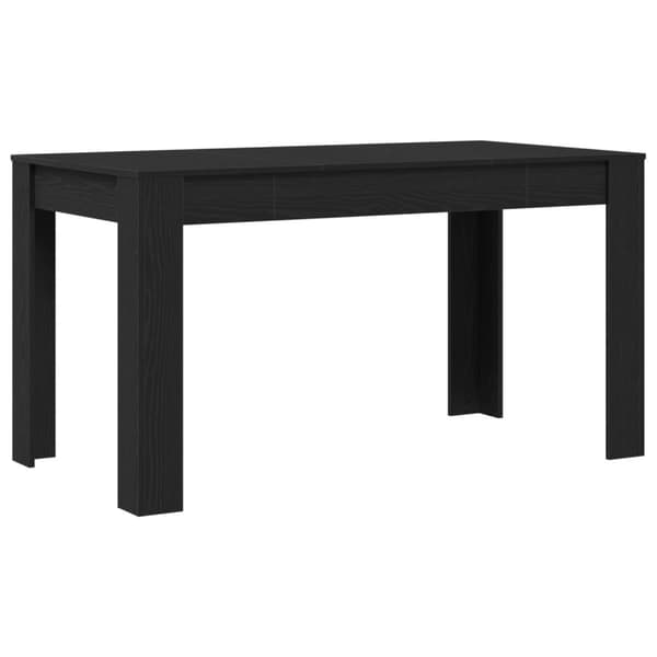 vidaXL Spisebord i svart eik 140x74,5x76 cm Ingeniørtre